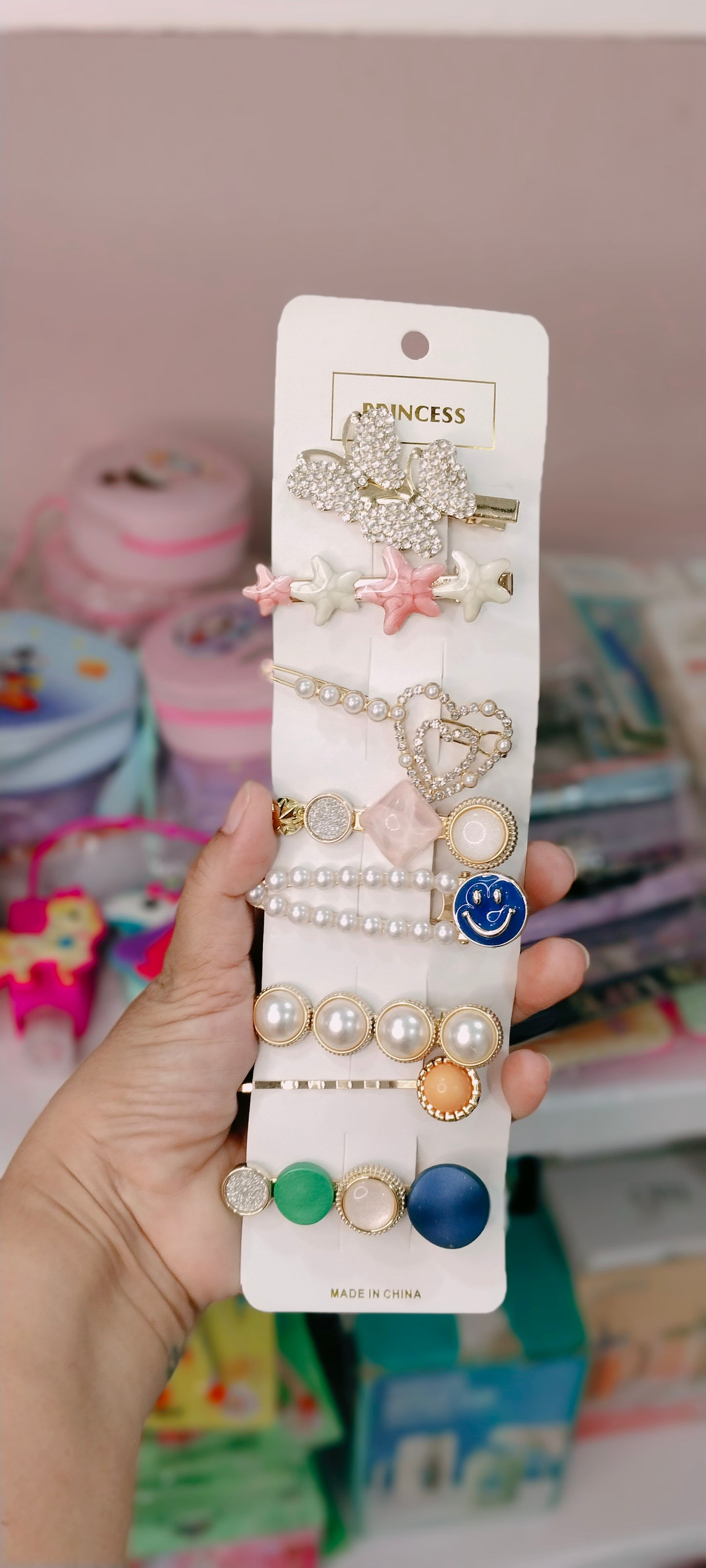 Korean Metal Hair Clips Barrettes Pins for Women Geometric Shape Hollow Hairpin Korean Clips Hair Clip Clamps,Pearl Metal Clips, Combo Pack of 8 Design for Girls( 8 Pcs Pack)