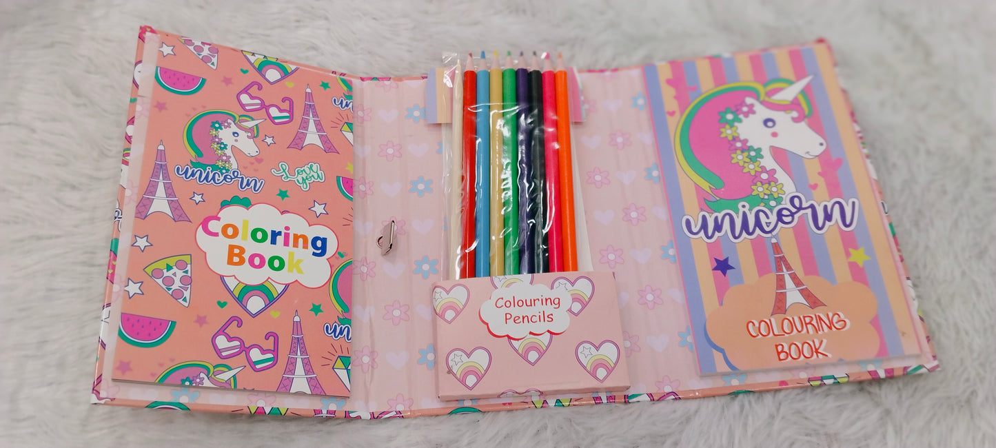 Colouring and Scratch Book with Colors