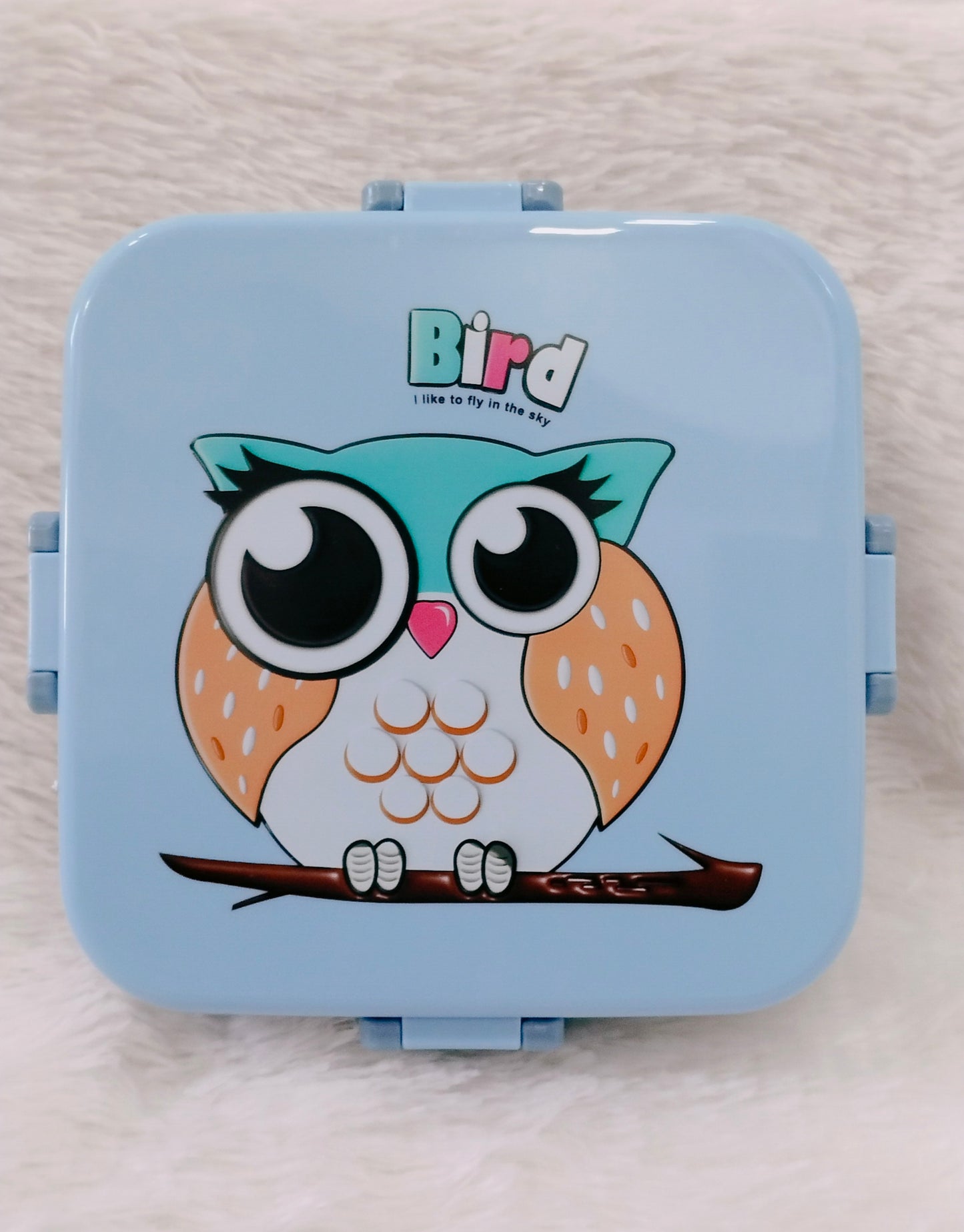 Cartoon Print Lunch Box with 2 Dibbi