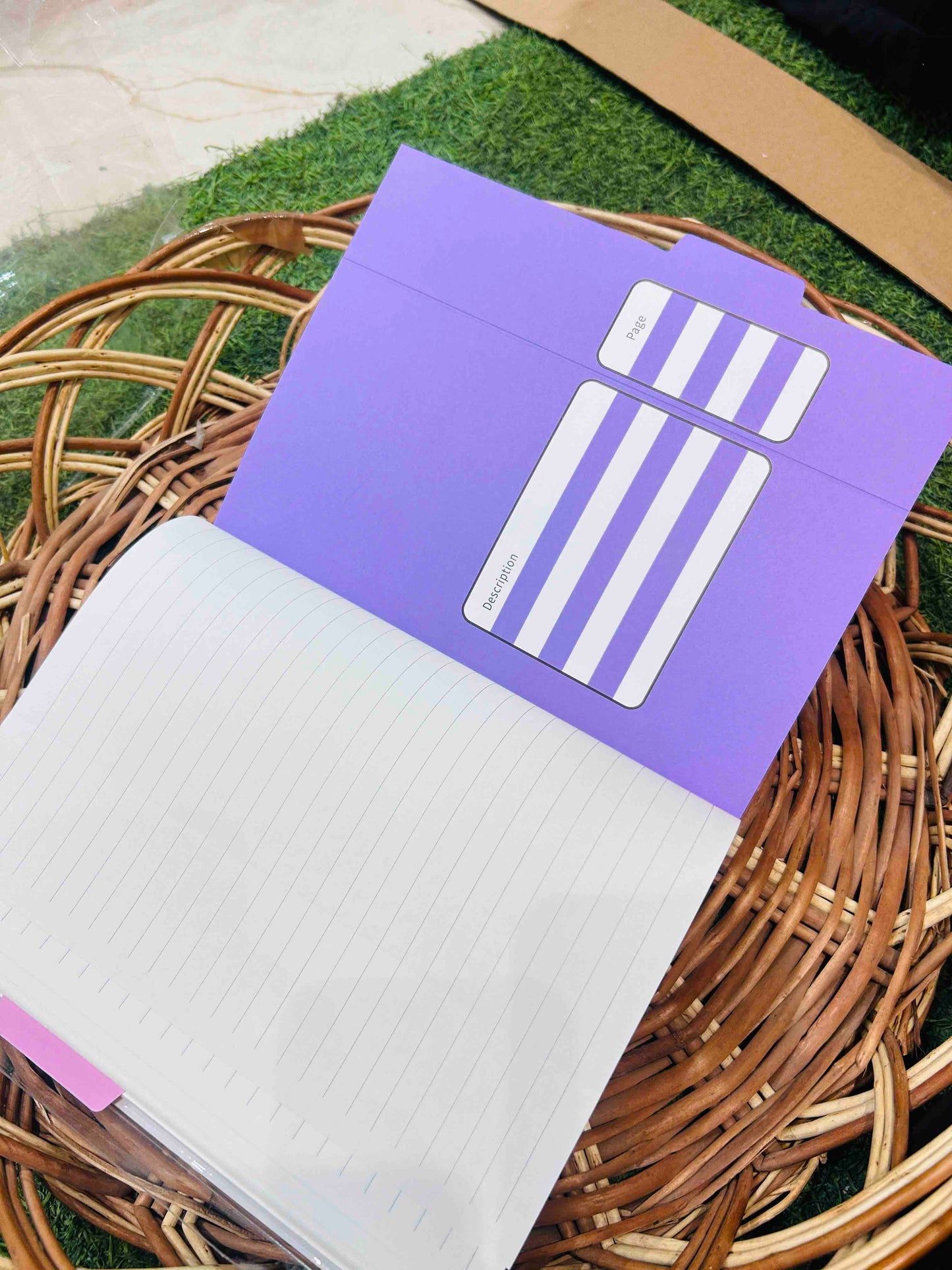 Aesthetic Notebook Diary with Compartment