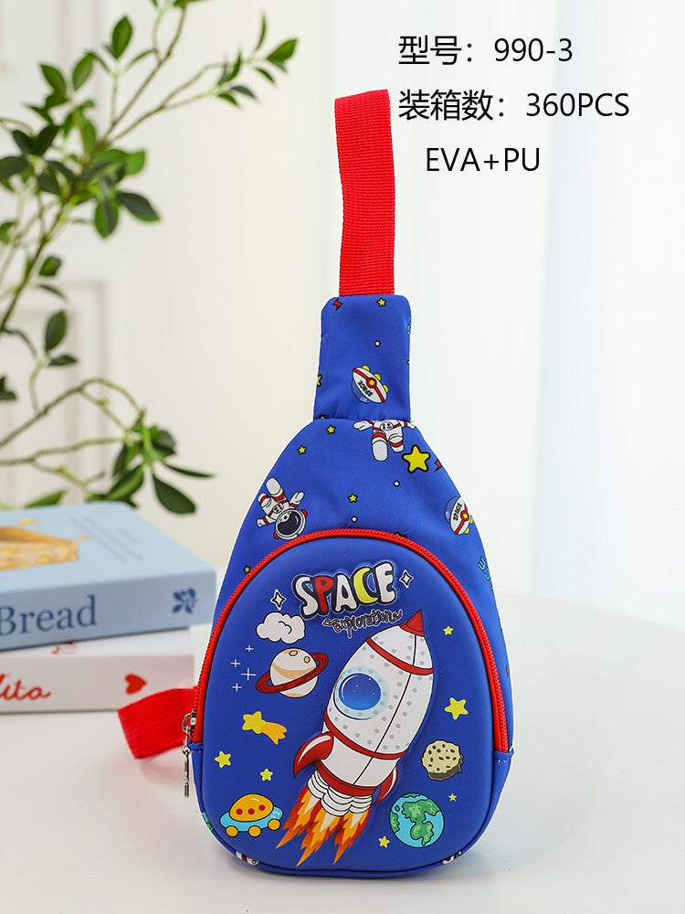 Children's Travel Bag Cartoon Backpack Nylon Kids Sling Chest Multi-Purpose Bag