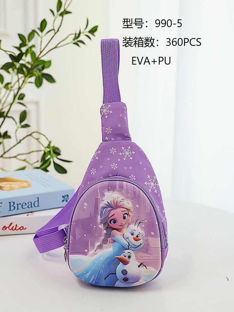 Children's Travel Bag Cartoon Backpack Nylon Kids Sling Chest Multi-Purpose Bag