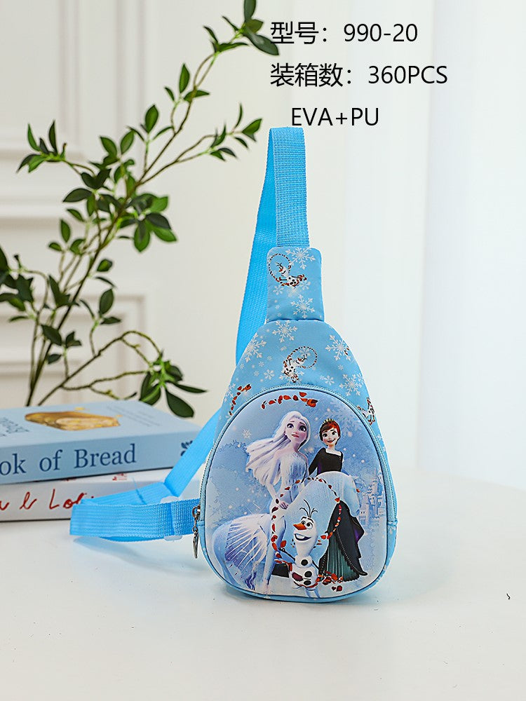 Children's Travel Bag Cartoon Backpack Nylon Kids Sling Chest Multi-Purpose Bag