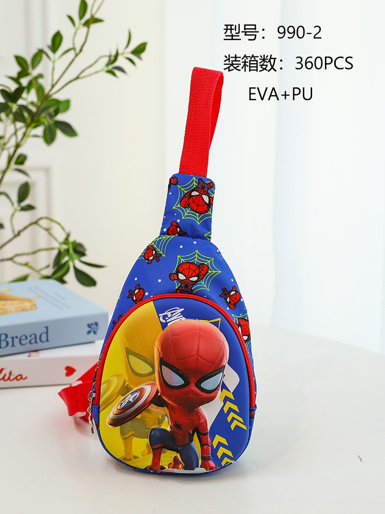 Children's Travel Bag Cartoon Backpack Nylon Kids Sling Chest Multi-Purpose Bag