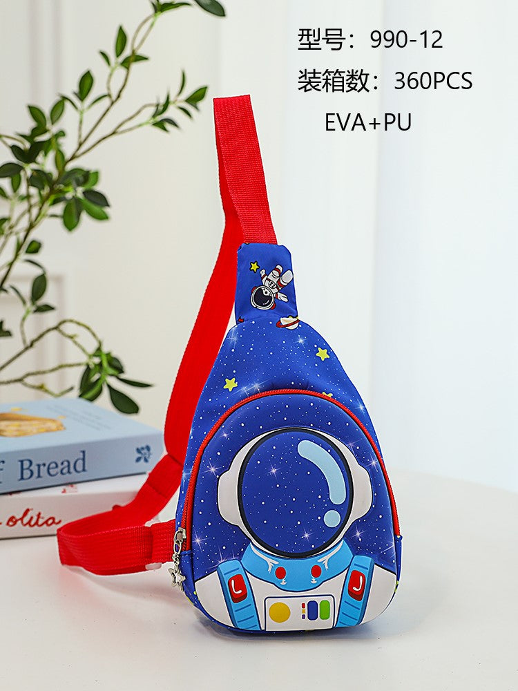 Children's Travel Bag Cartoon Backpack Nylon Kids Sling Chest Multi-Purpose Bag