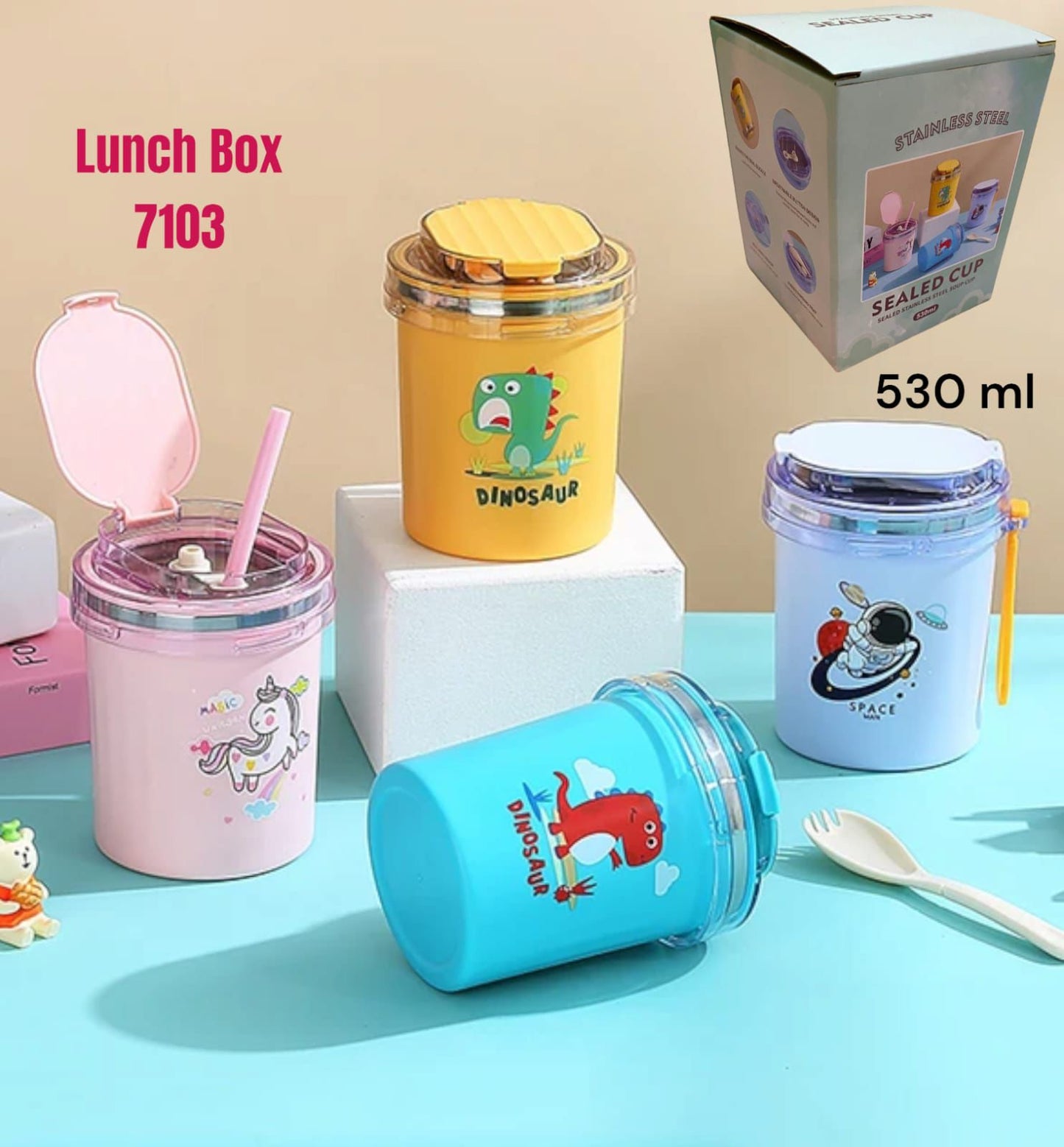 Eco-Friendly Reusable 304 Stainless Steel Double-Walled Insulated Milk Cup for Cold & Hot Drinks for Kids and Adults-(530 ML) (Pink)