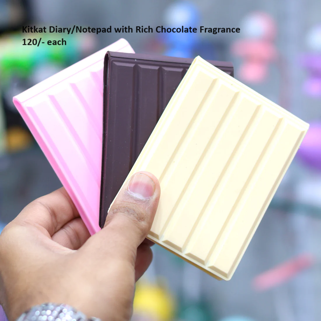 Chocolate Shaped Notebook Diary for Kids with Coco Smell - Memo Pad for Office, Pocket Diary, Notepad - Multi Color