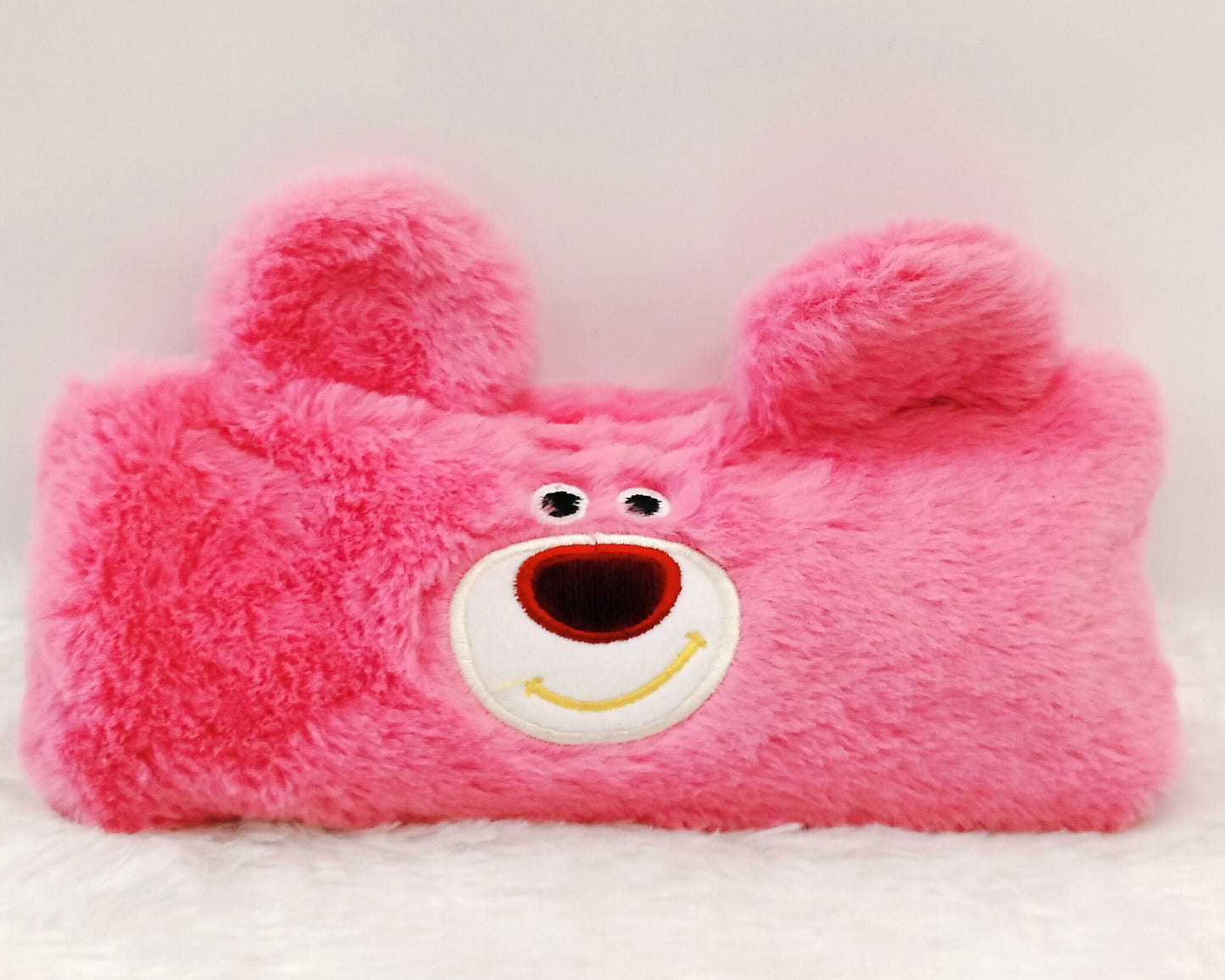 Fluffy Pink Bear Pencil Pouch