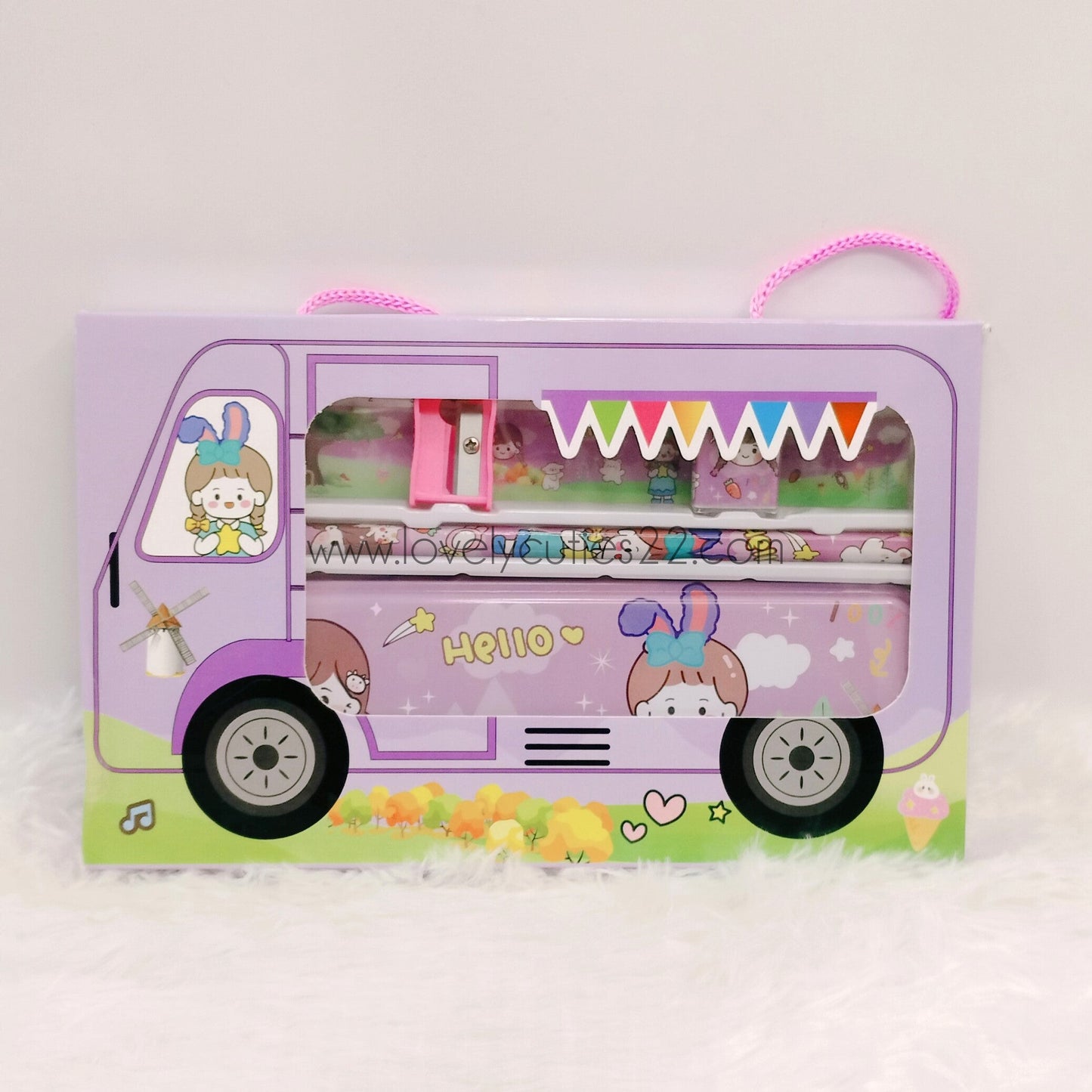 Cartoon Bus Stationery Set