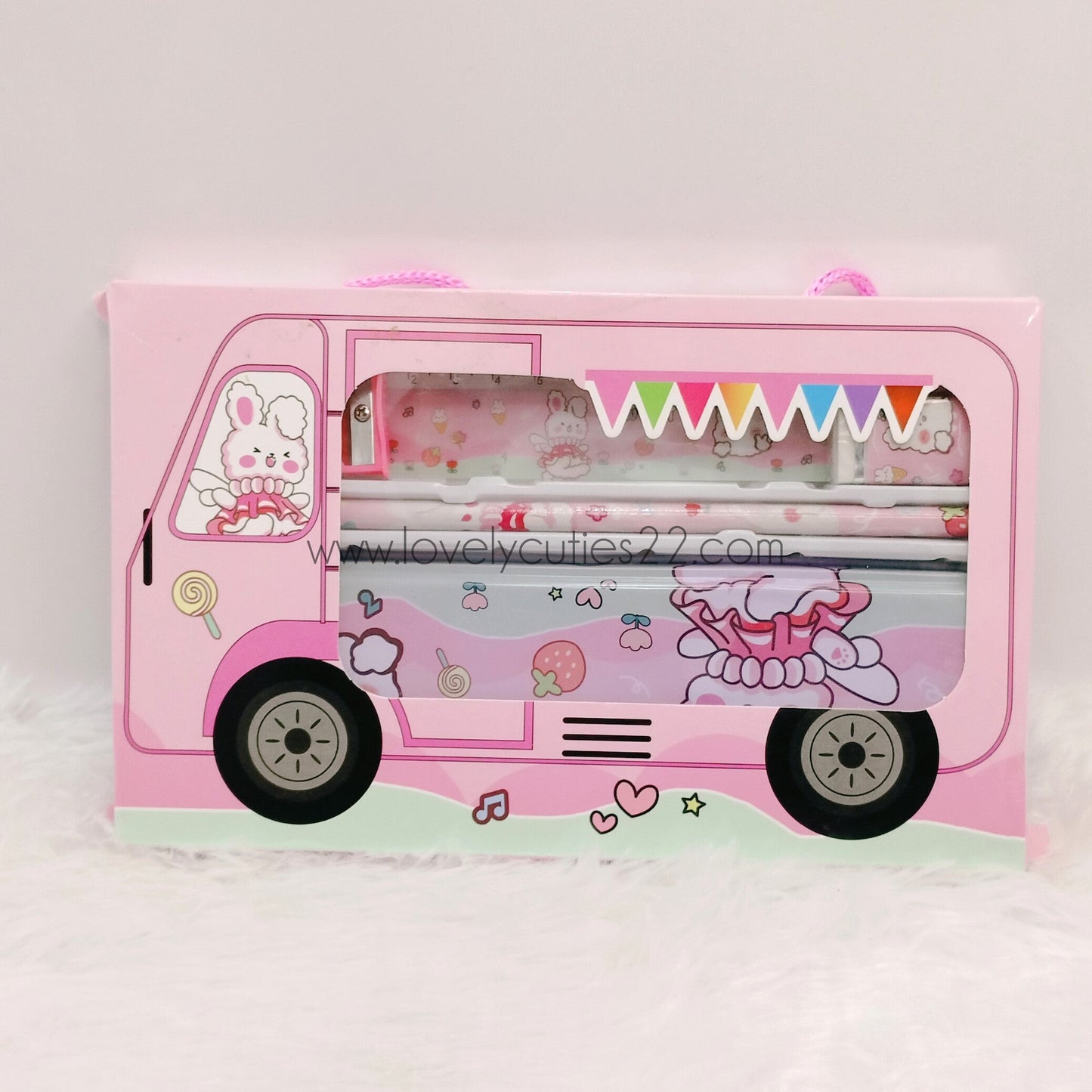 Cartoon Bus Stationery Set