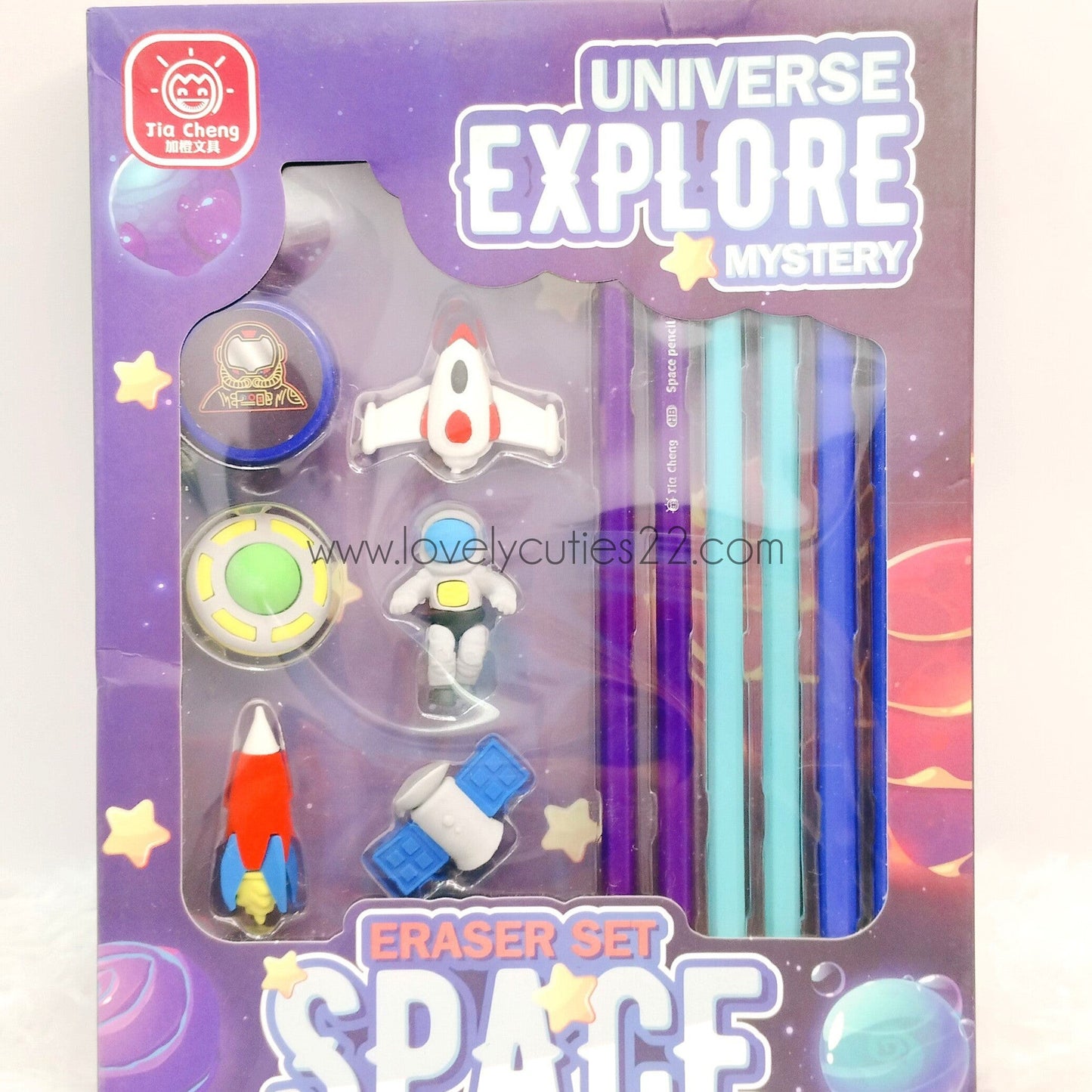 Space Station Kid's Pencil and Eraser Set