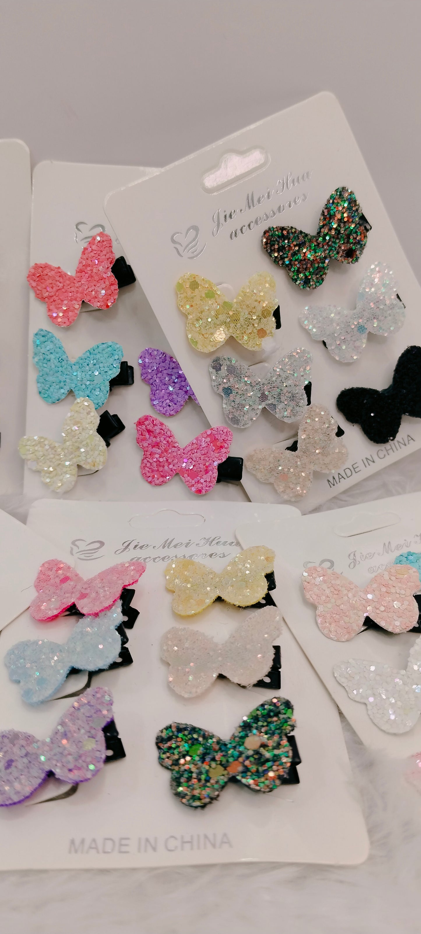 Glitter Butterfly Hair Clips for Girls and Women