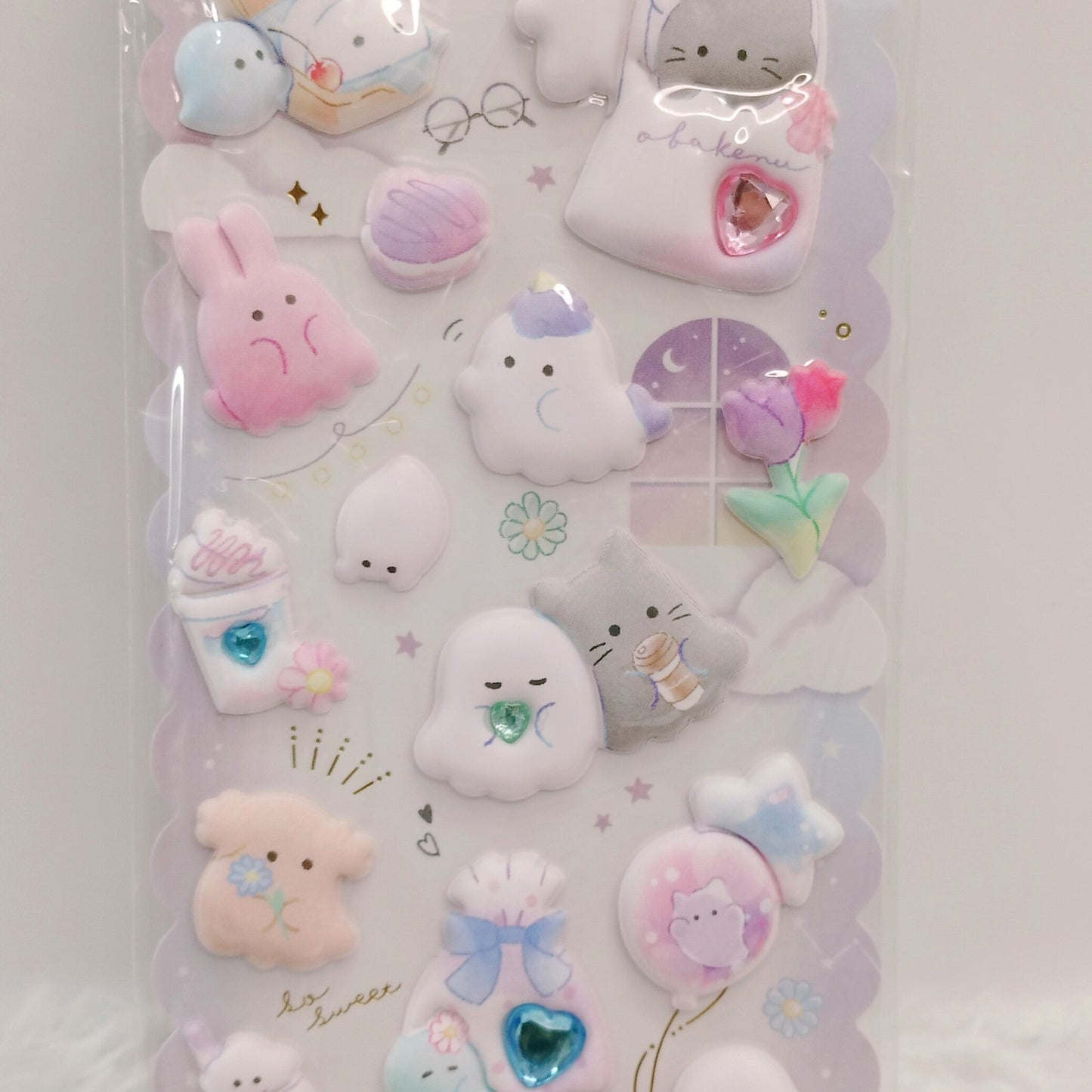 Kawaii 3D Animal Pastle Sticker Sheet