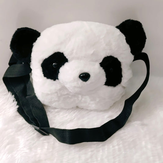 **Embrace Whimsy and Practicality with Our Fur Panda Sling Bag**