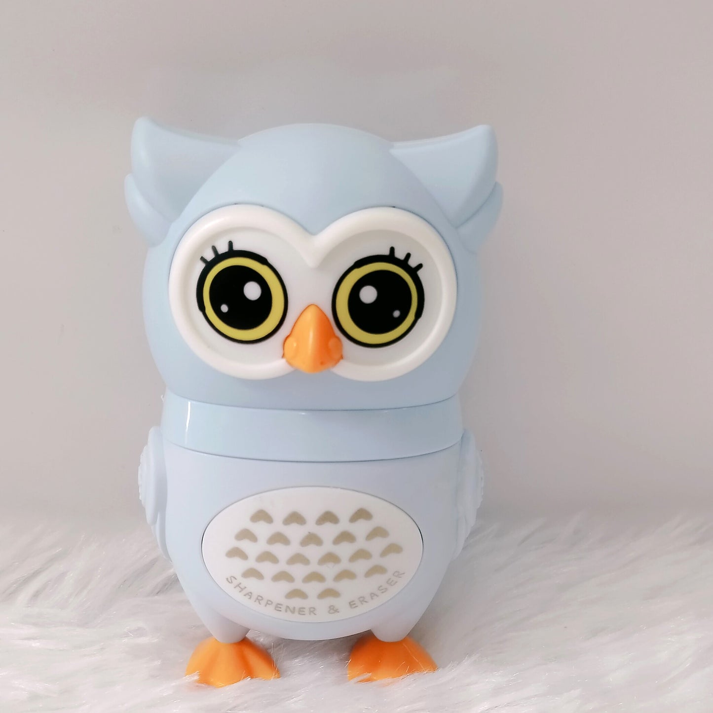 **Discover Whimsical Efficiency: Owl Shape Eraser and Sharpener Set**