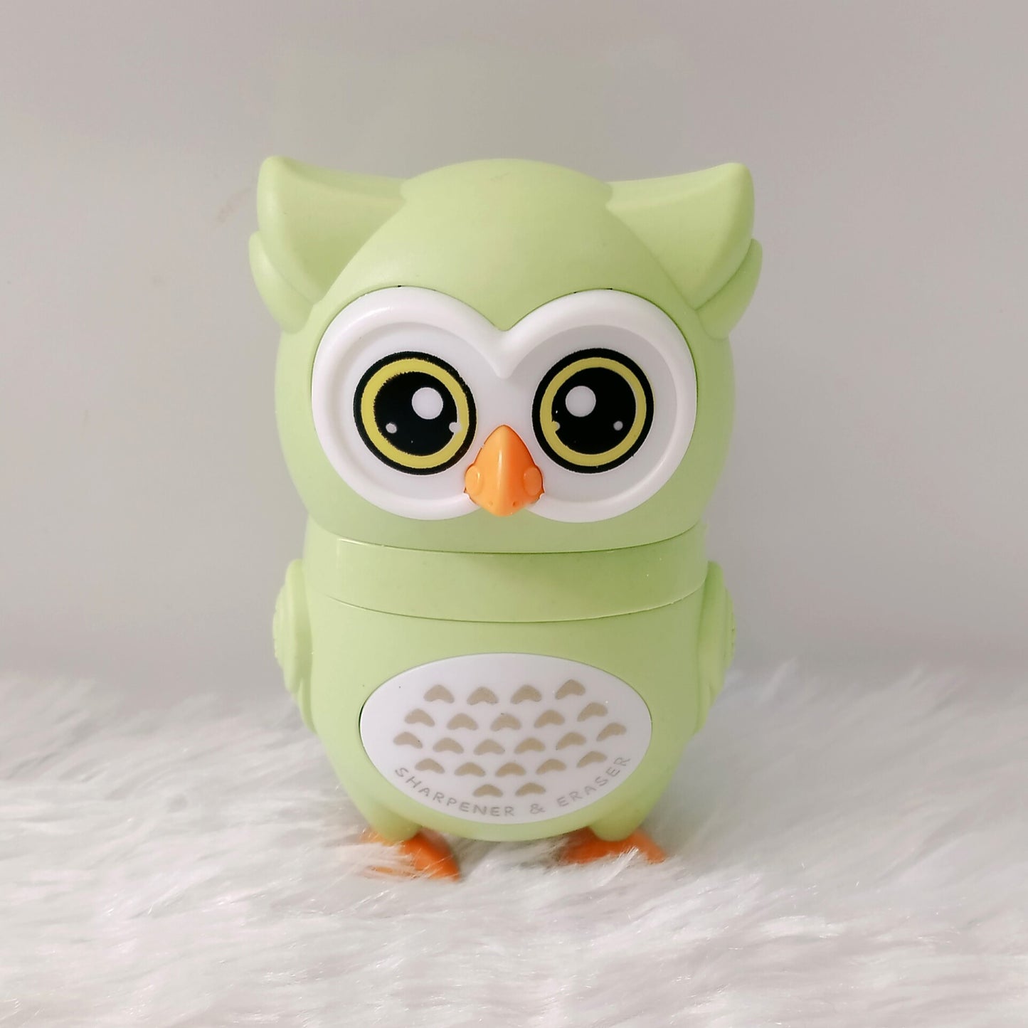 **Discover Whimsical Efficiency: Owl Shape Eraser and Sharpener Set**