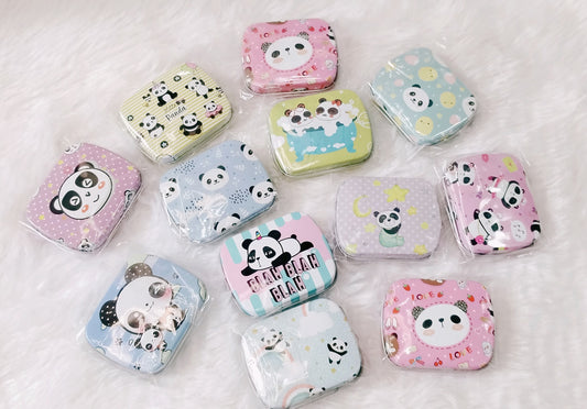 Mini Panda Theme Tin Box Sealed Jar Packing Jewelry Candy Small Storage Cans Coin