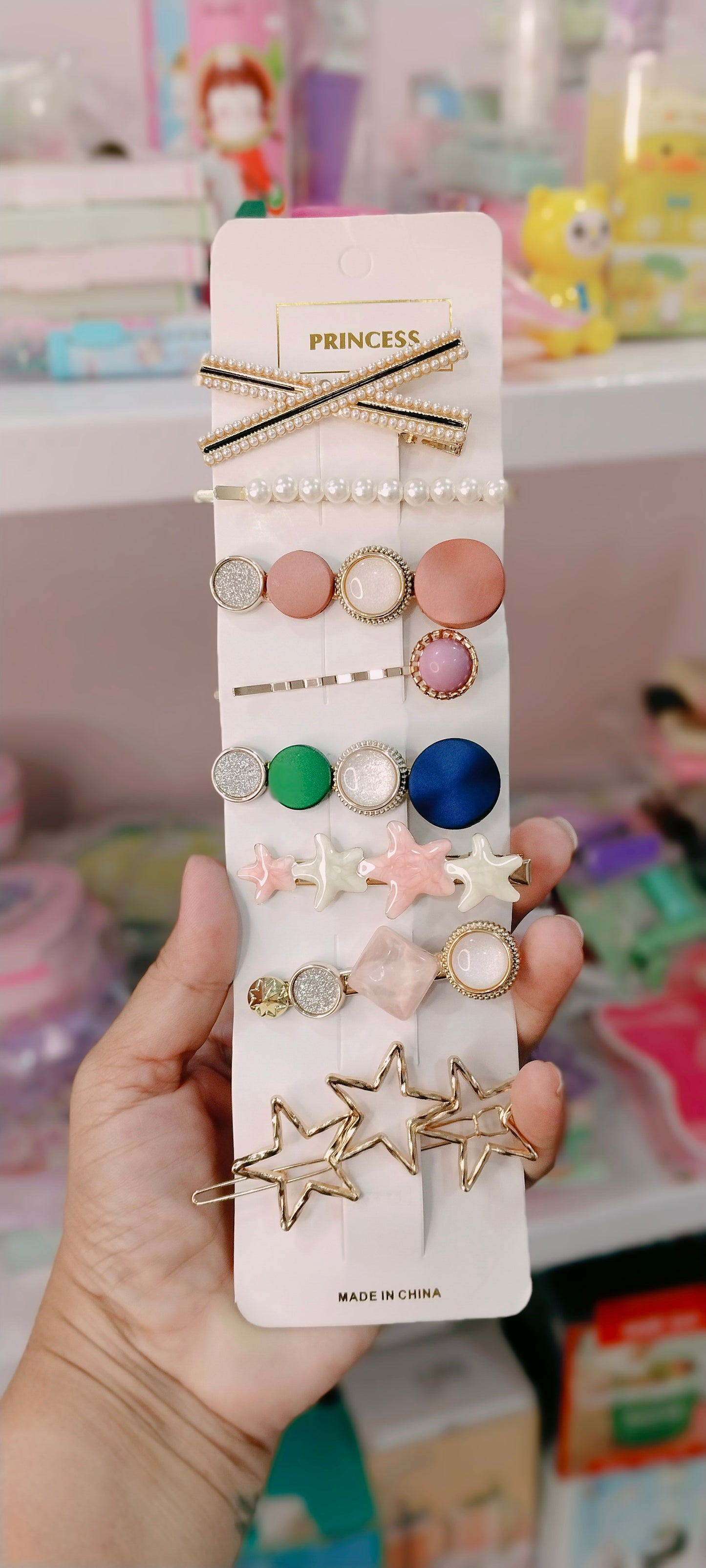 Korean Metal Hair Clips Barrettes Pins for Women Geometric Shape Hollow Hairpin Korean Clips Hair Clip Clamps,Pearl Metal Clips, Combo Pack of 8 Design for Girls( 8 Pcs Pack)