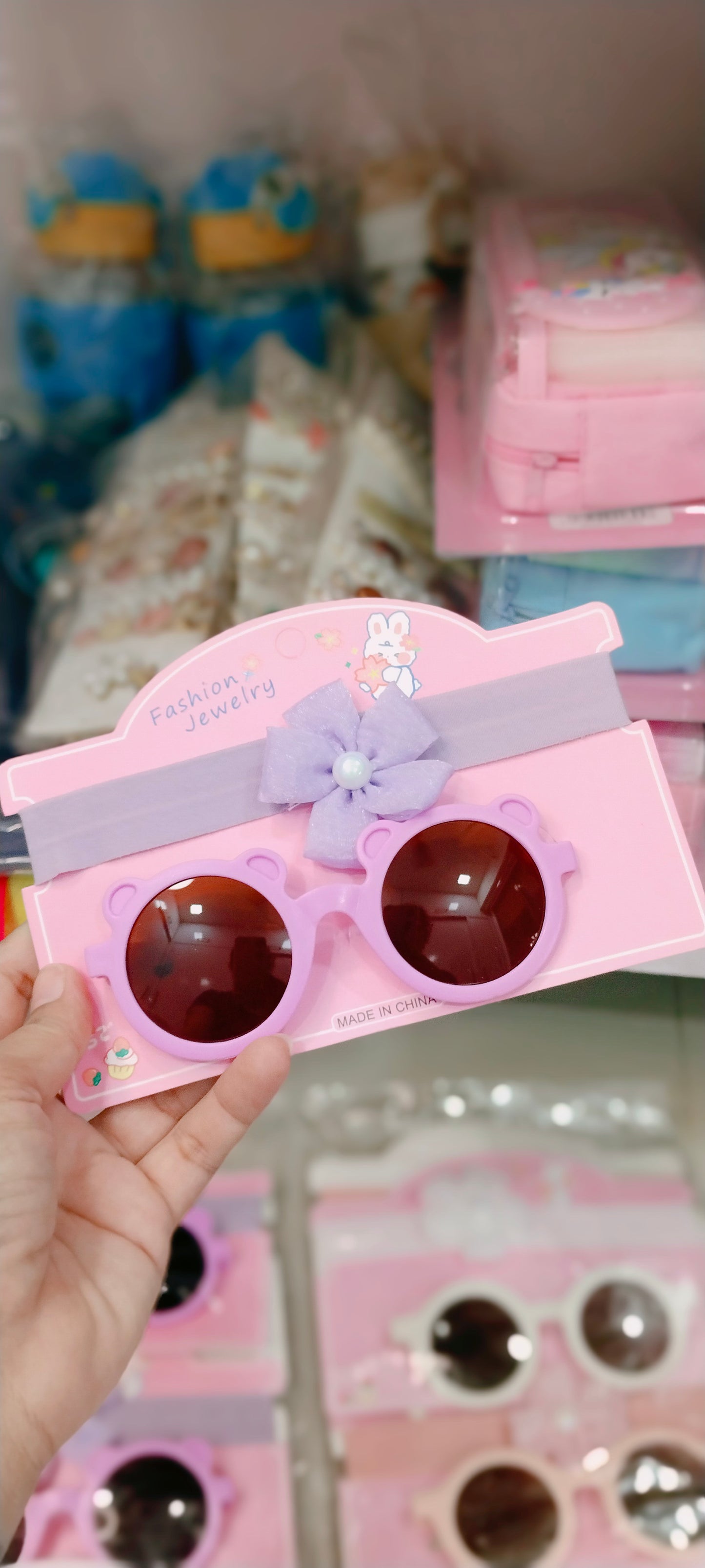 Summer Accessories Bow Baby Headband Dot Sunflower Sunglasses Flower Round Eye Glasses with Elastic Hair Bands Headwear