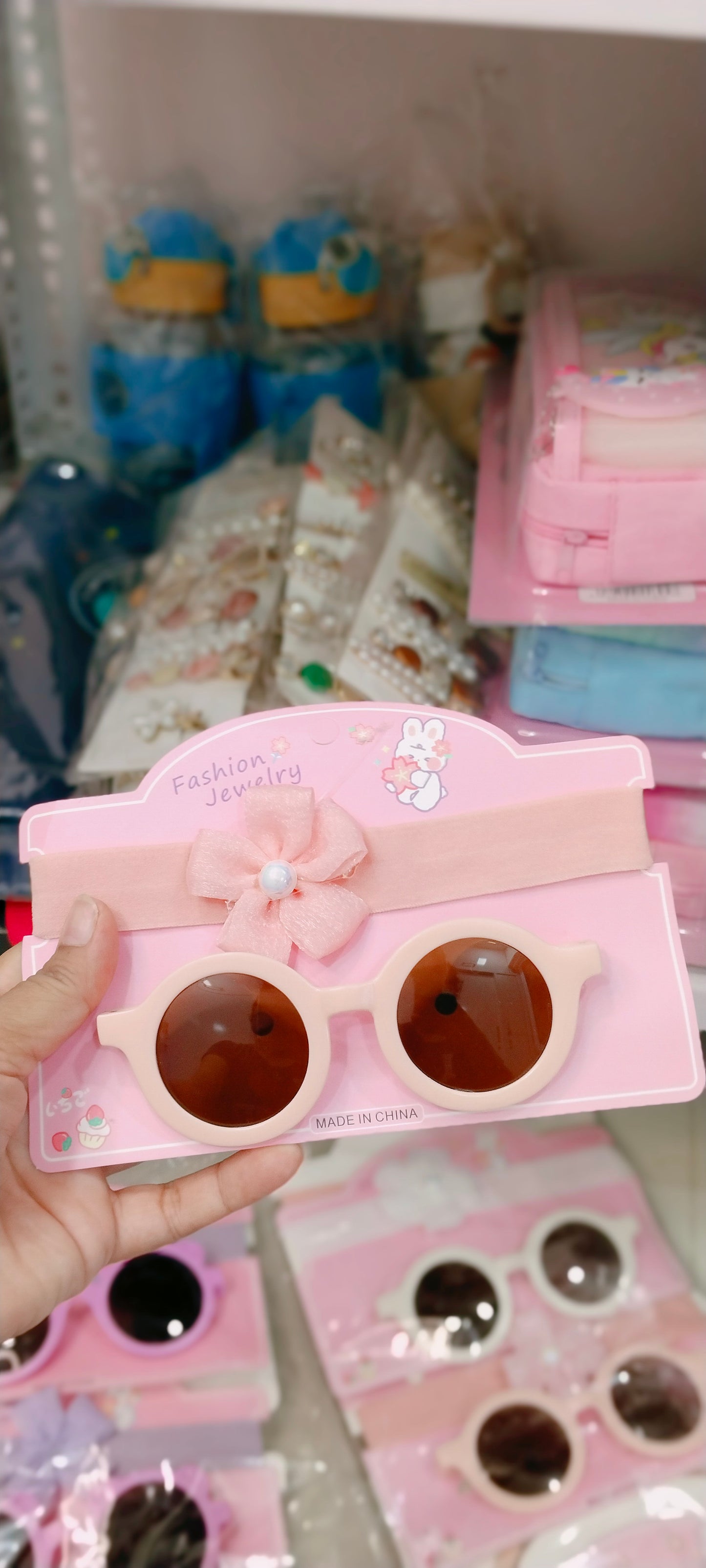 Summer Accessories Bow Baby Headband Dot Sunflower Sunglasses Flower Round Eye Glasses with Elastic Hair Bands Headwear