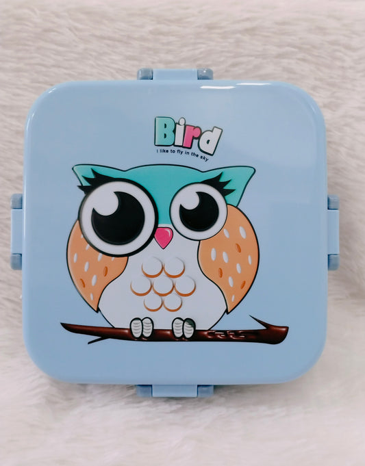 Cartoon Print Lunch Box with 2 Dibbi
