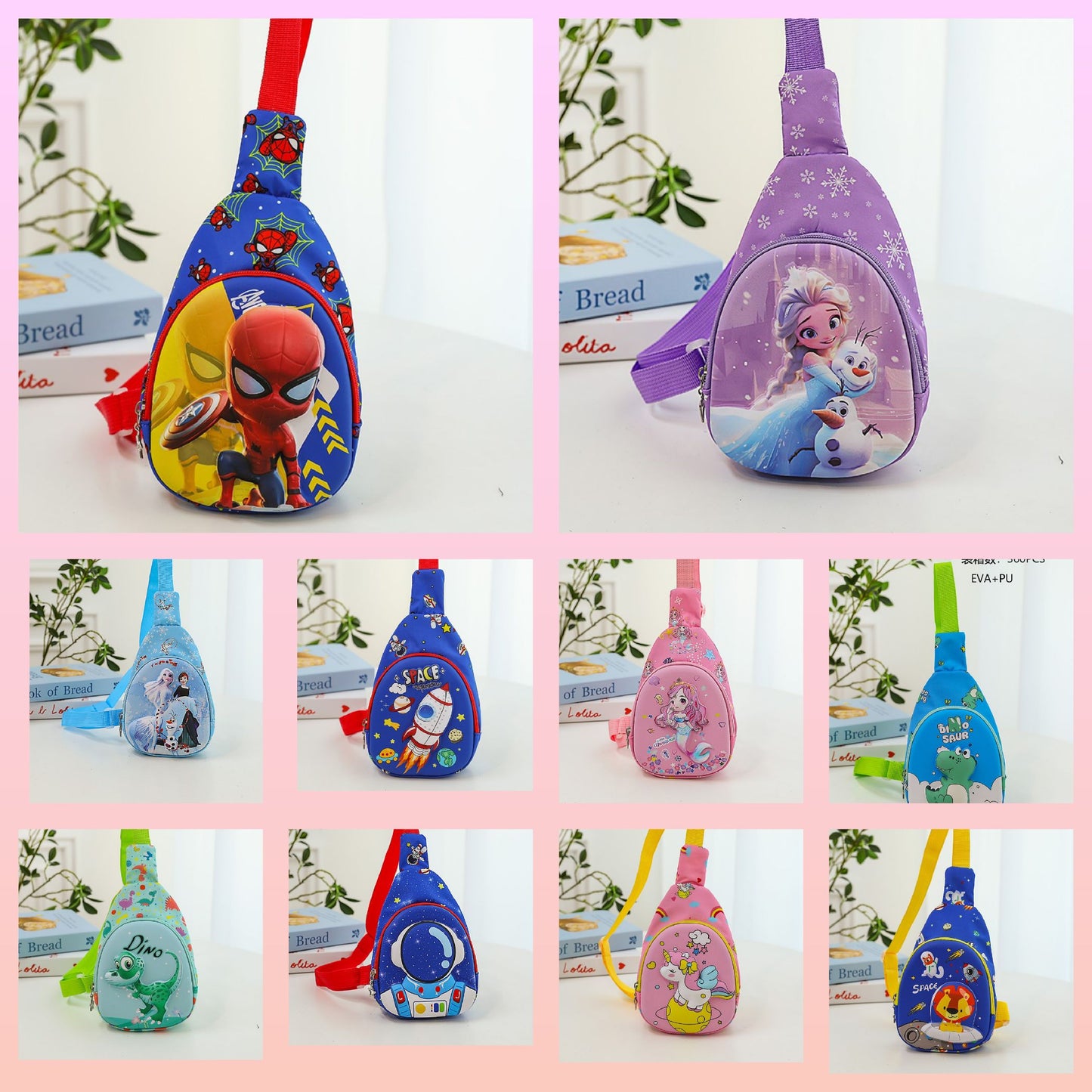 Children's Travel Bag  Cartoon Backpack Nylon Kids Sling Chest Multi-Purpose Bag